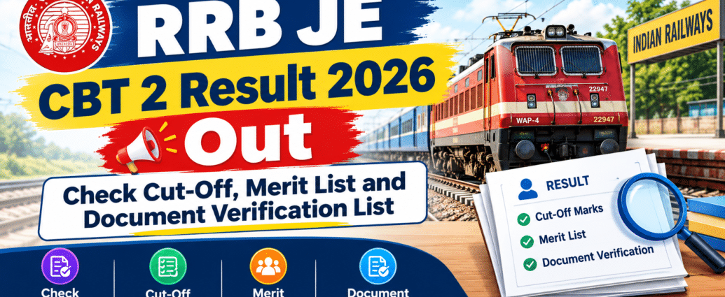 RRB JE CBT 2 Result 2026